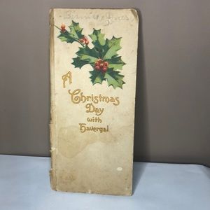 Antique Christmas book of poetry/ verses beautiful graphics